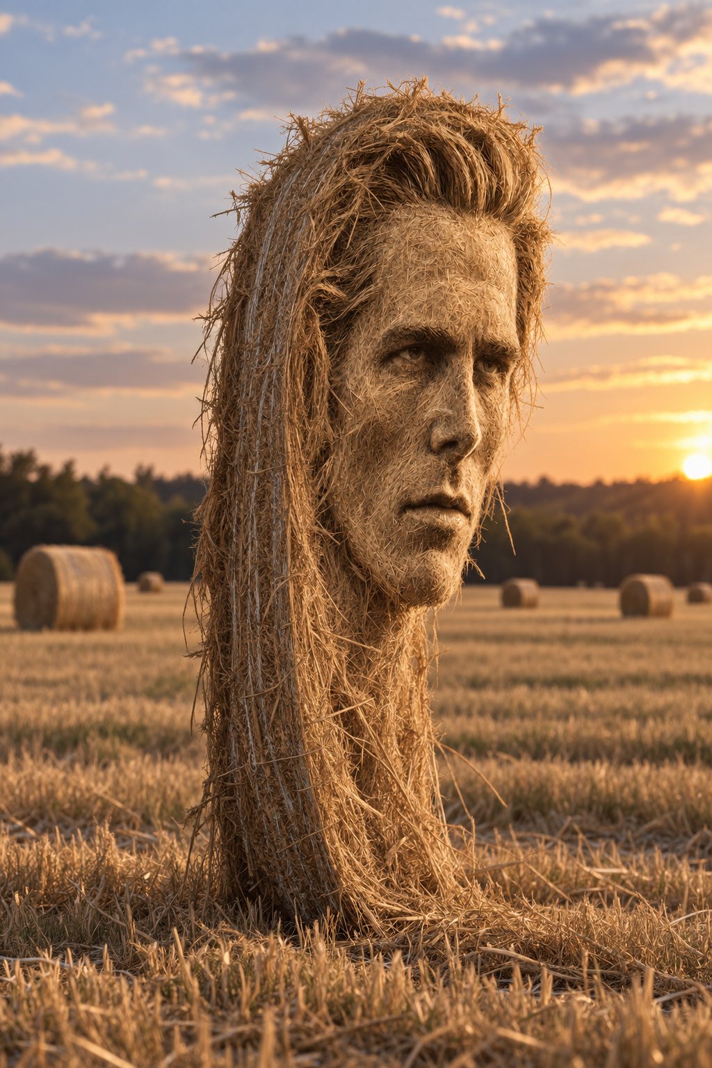 A very thin bale, exhausted